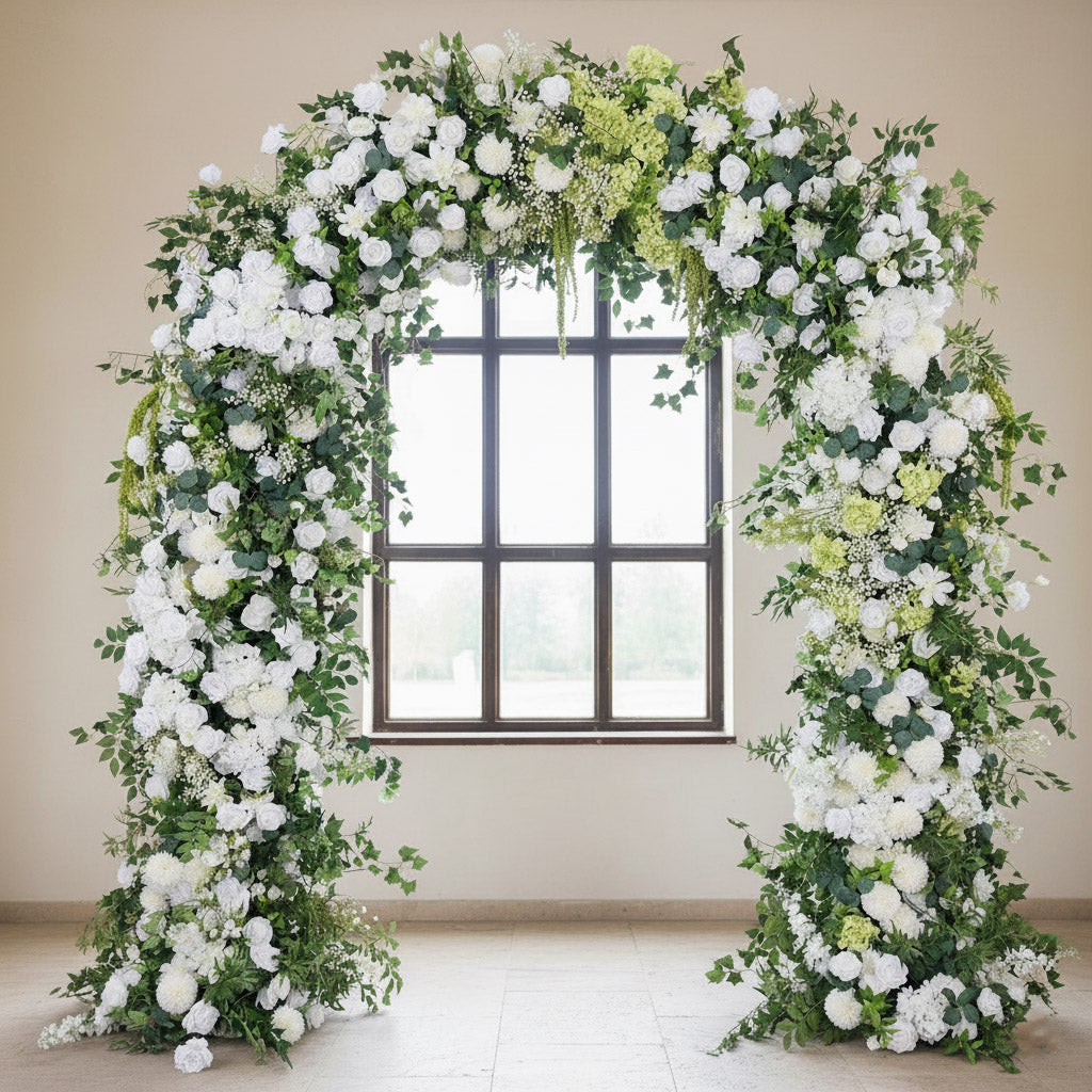 RoseyTime White&Green Arch n-shape Round Arch #RTA368