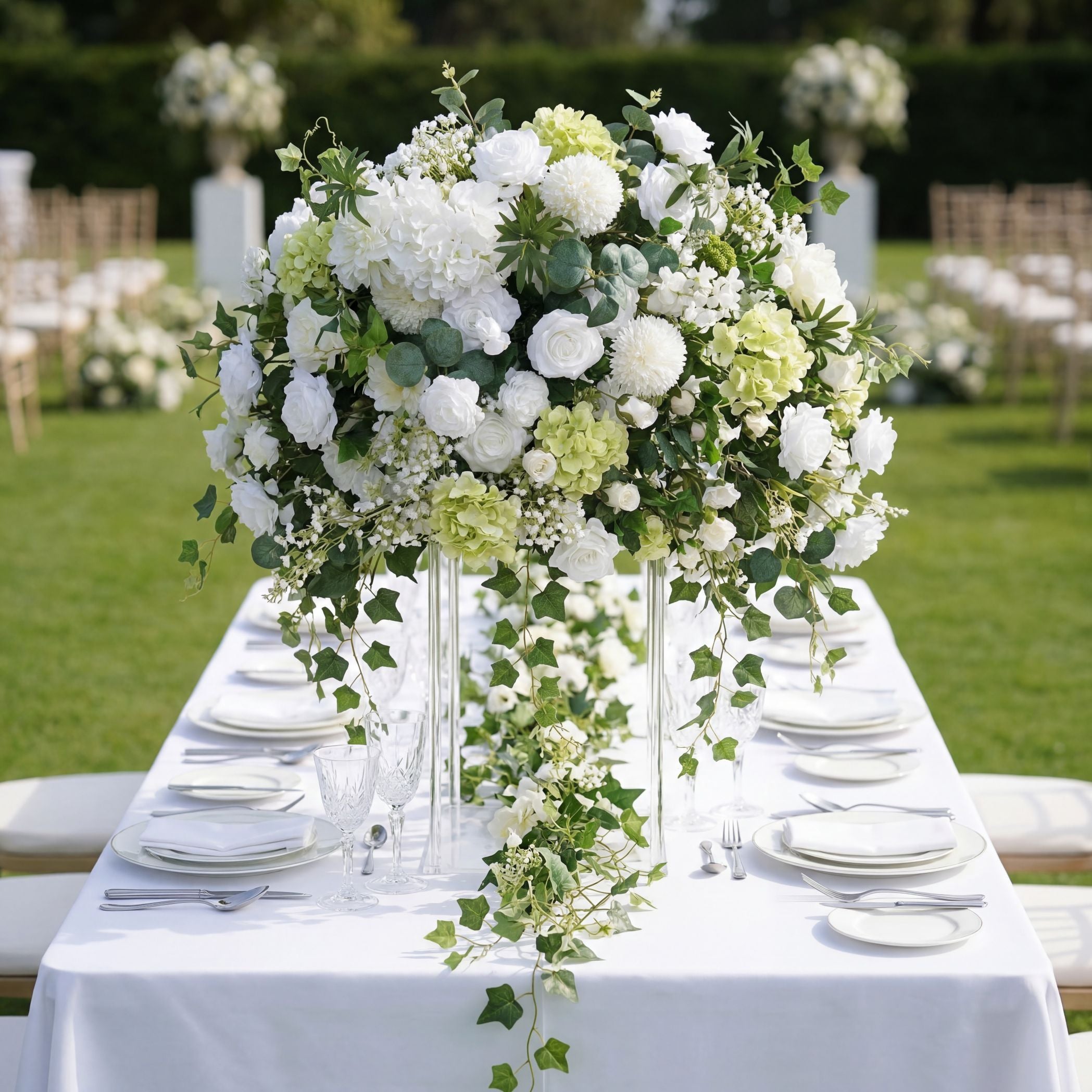 Roseytime White&Green Flower Ball Centerpieces #RTB128