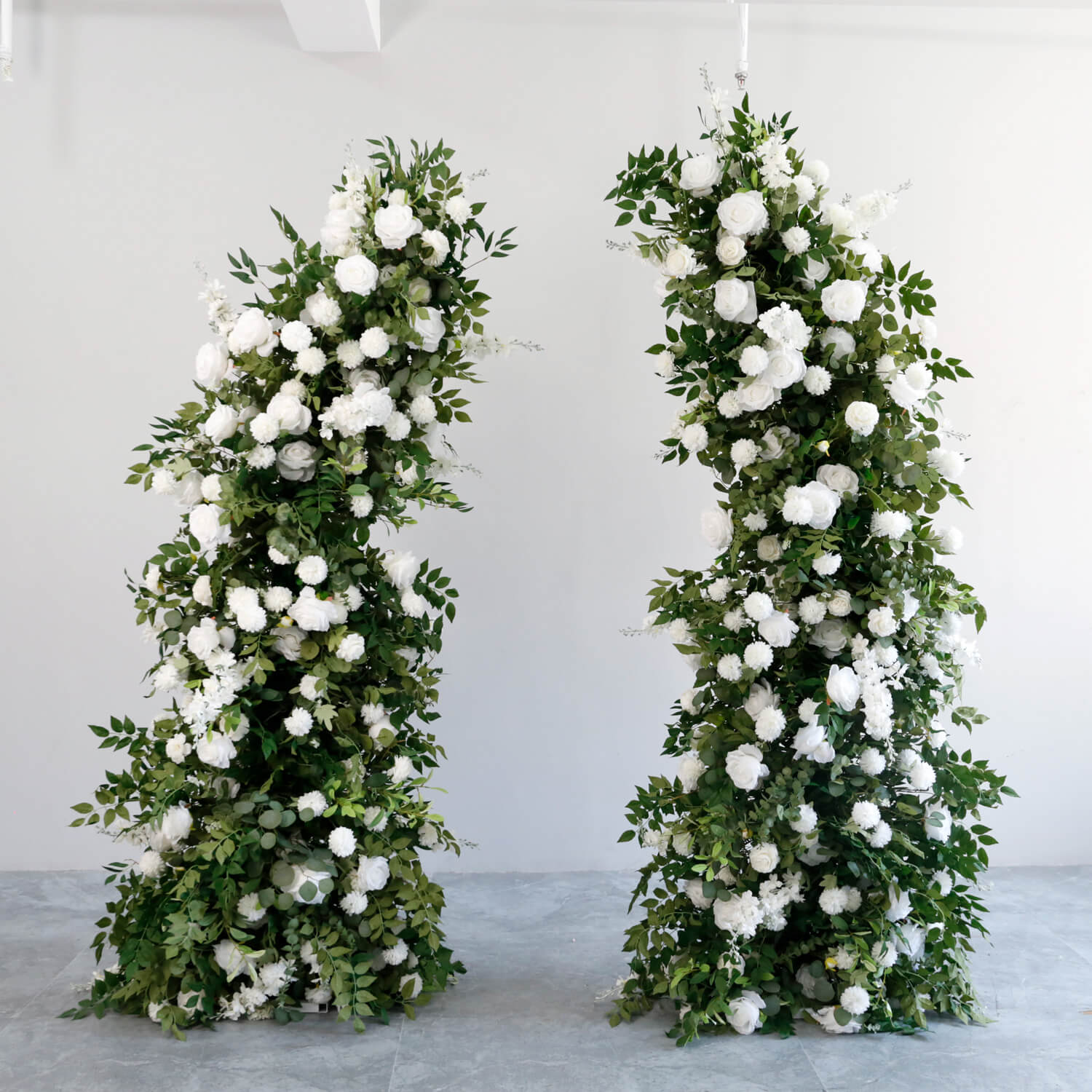 💥BF Sale: Wedding White Green Flower Pillars with Frame #RTP057