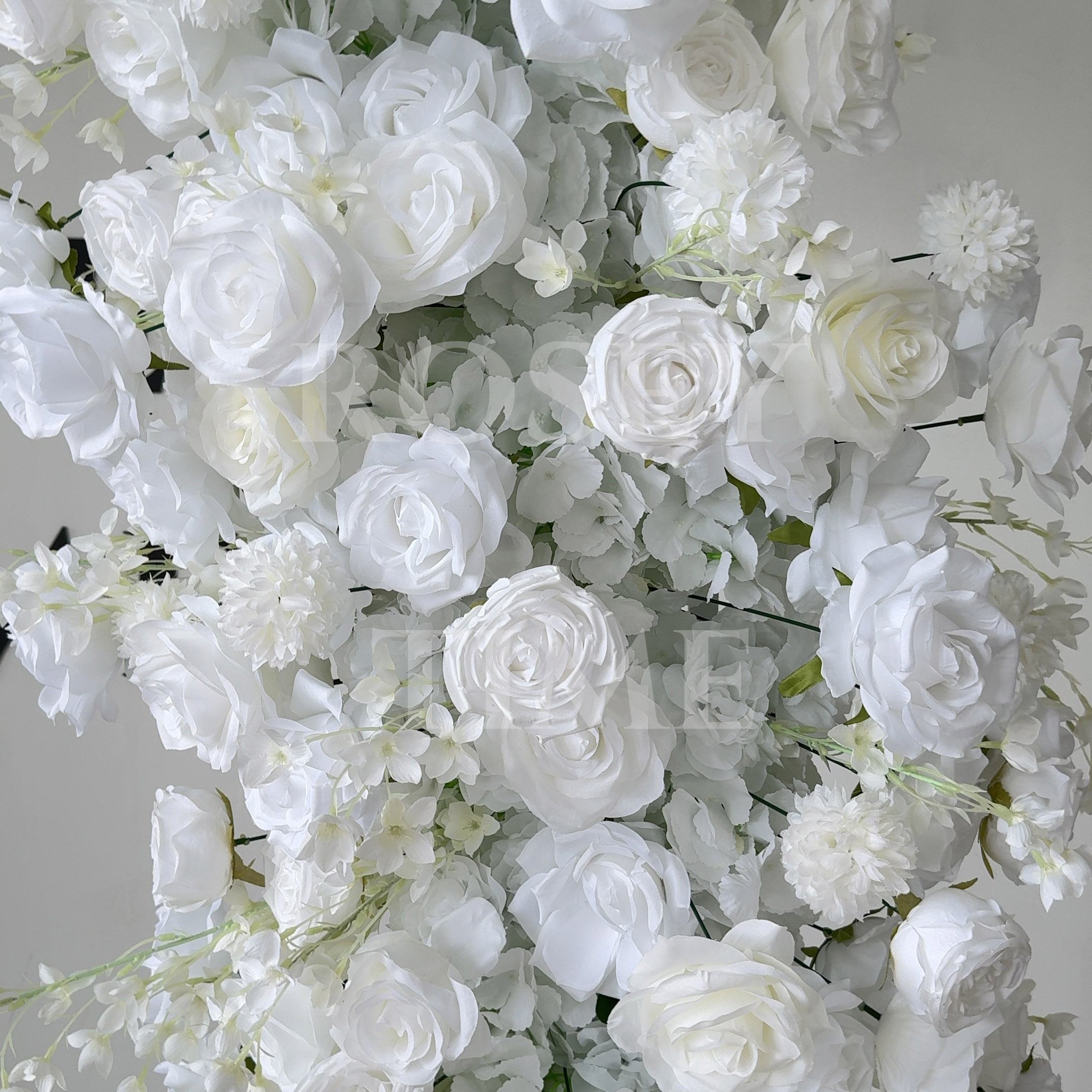 RoseyTime White Wedding Flower Round Arch #RTA102