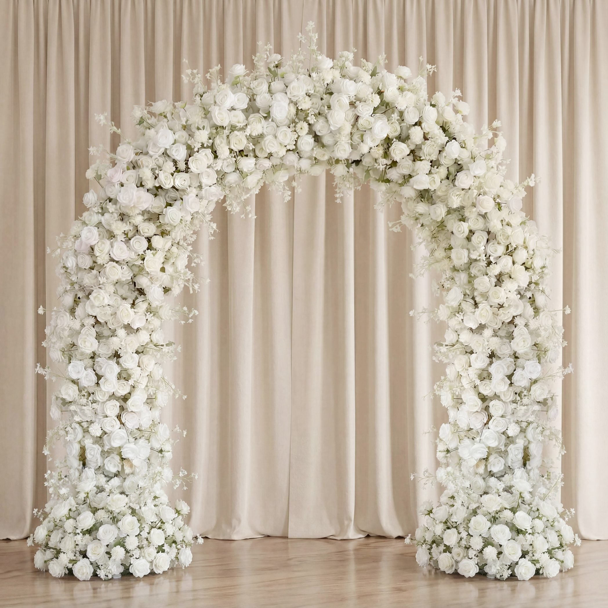 RoseyTime White Wedding Flower Round Arch #RTA102