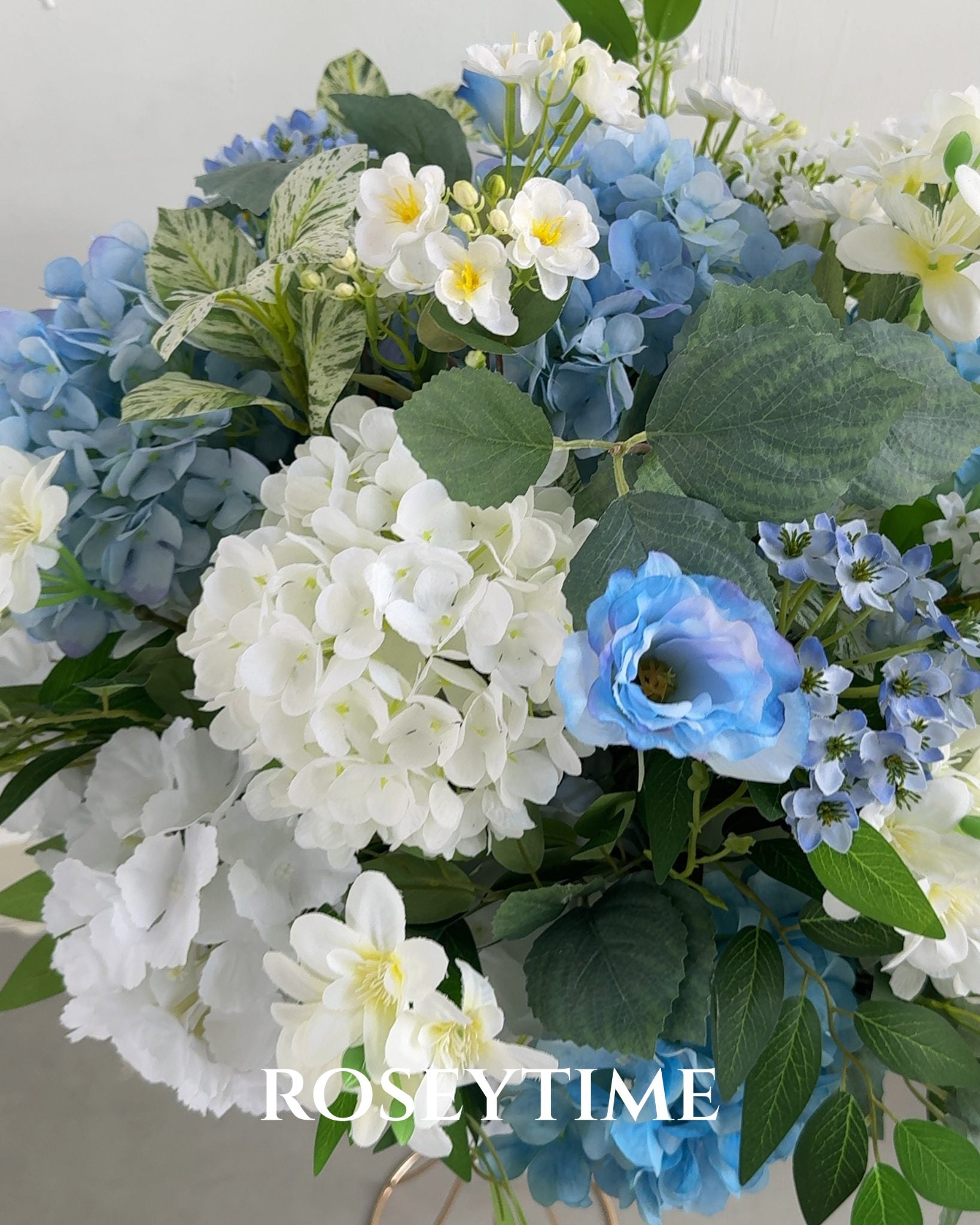 Roseytime White&Blue Flower Ball Centerpieces #RTB139
