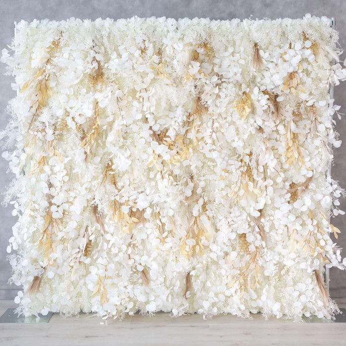 💥BF-SALE: 5D White Pampas Wall Roll Up Fabric Back #RTW113