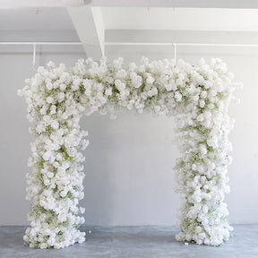 Roseytime White Baby's Breath Square Flower Arch Fabric Back#RTA056