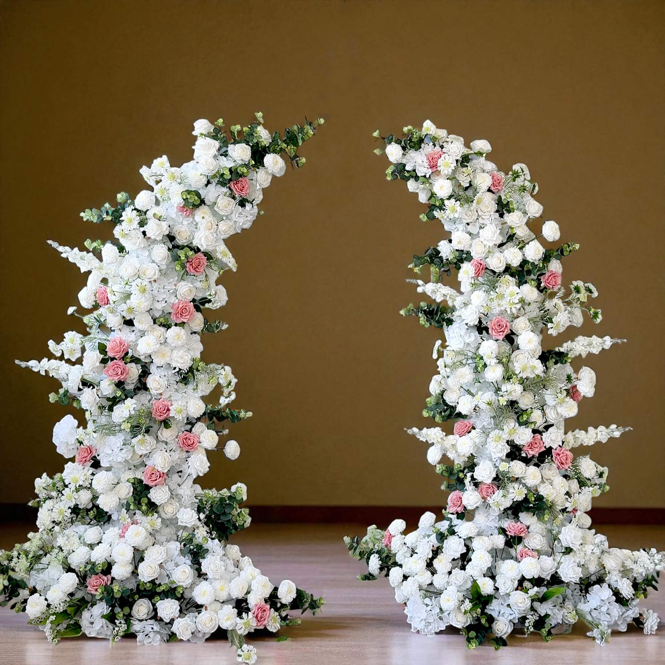 Roseytime Wedding Flower Pillars Set with Frame #RTP052