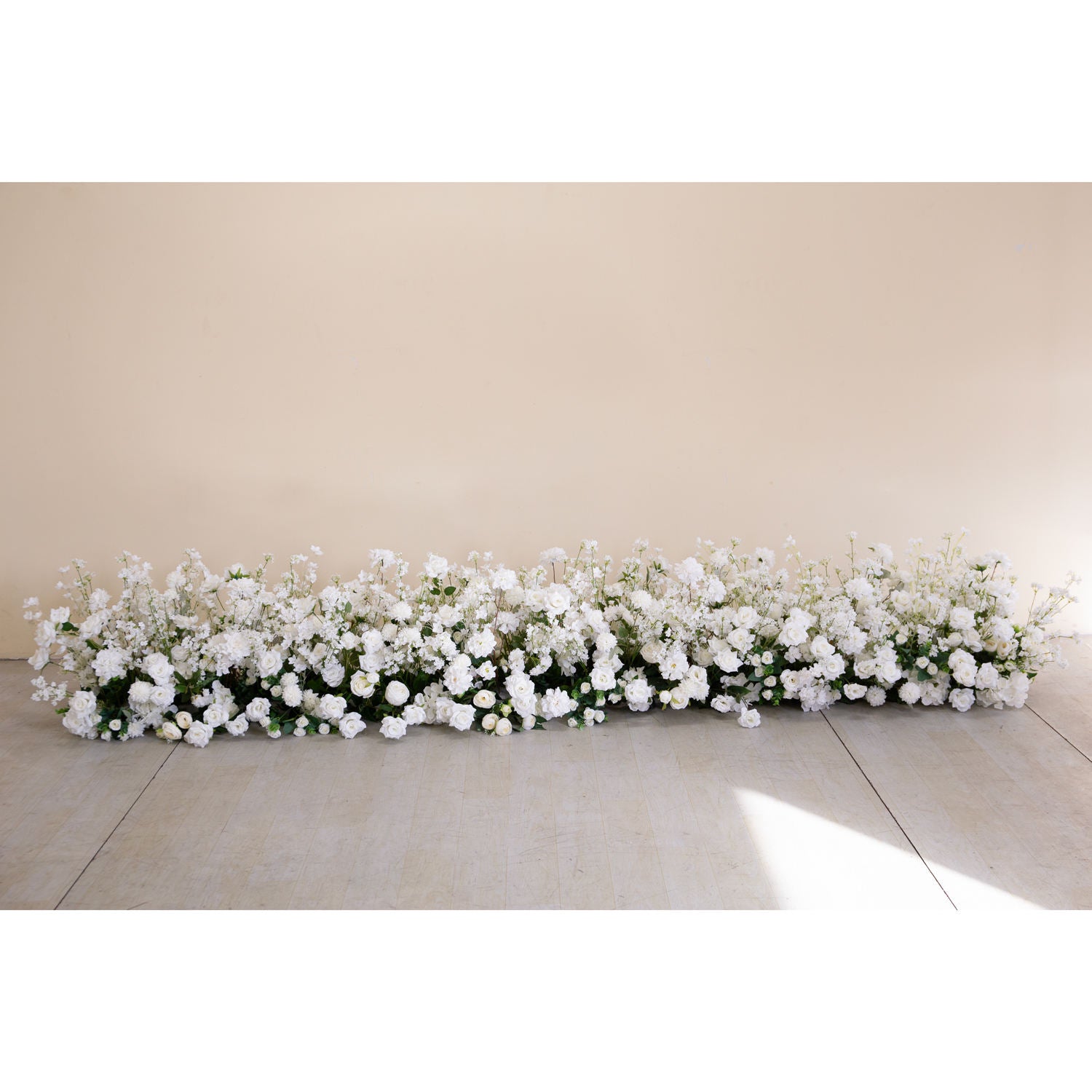 Roseytime White Flower Runner Table Flower Decor#RTR095