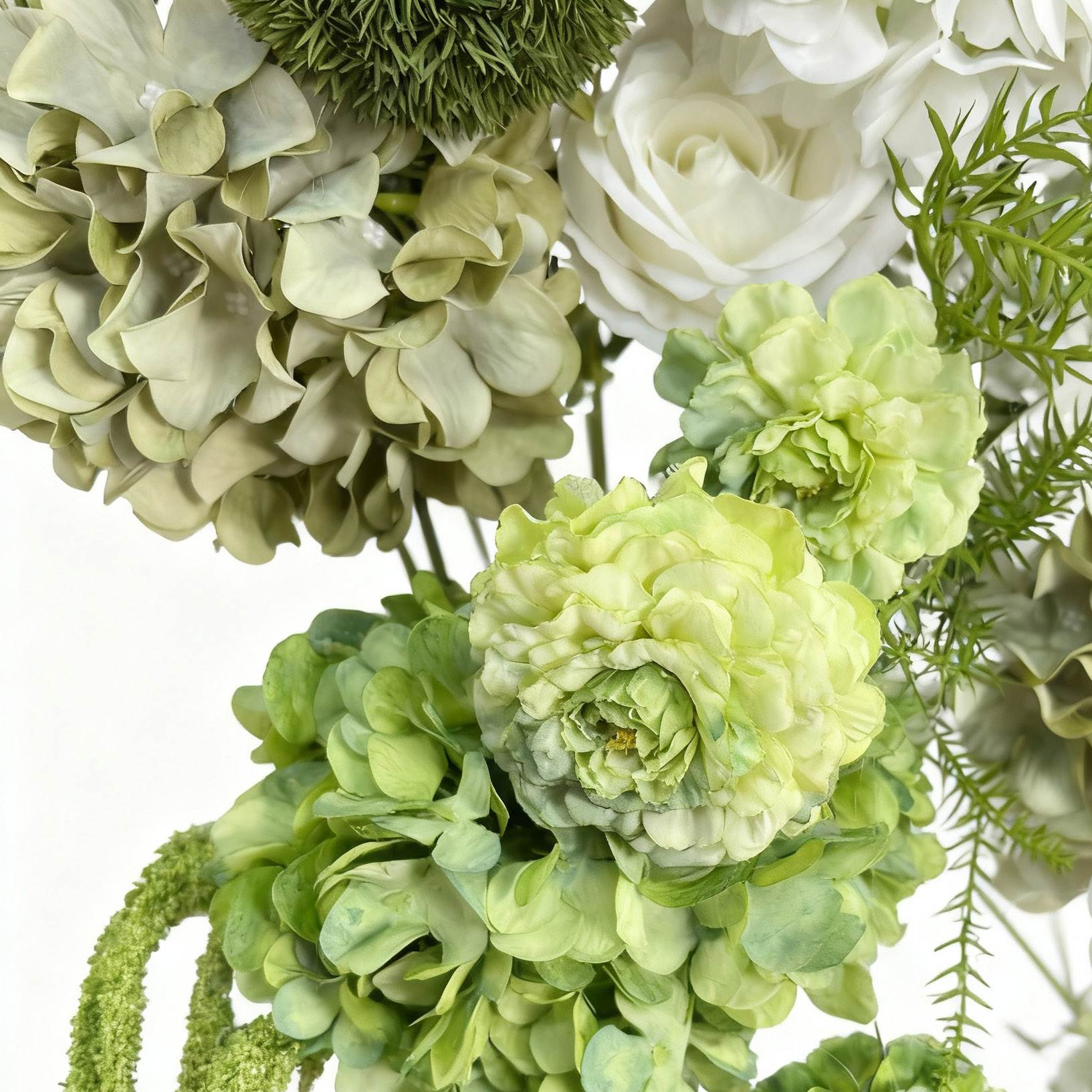 Roseytime 2026 Emerald Whisper Square Flower Arch Fabric Back#RTA376