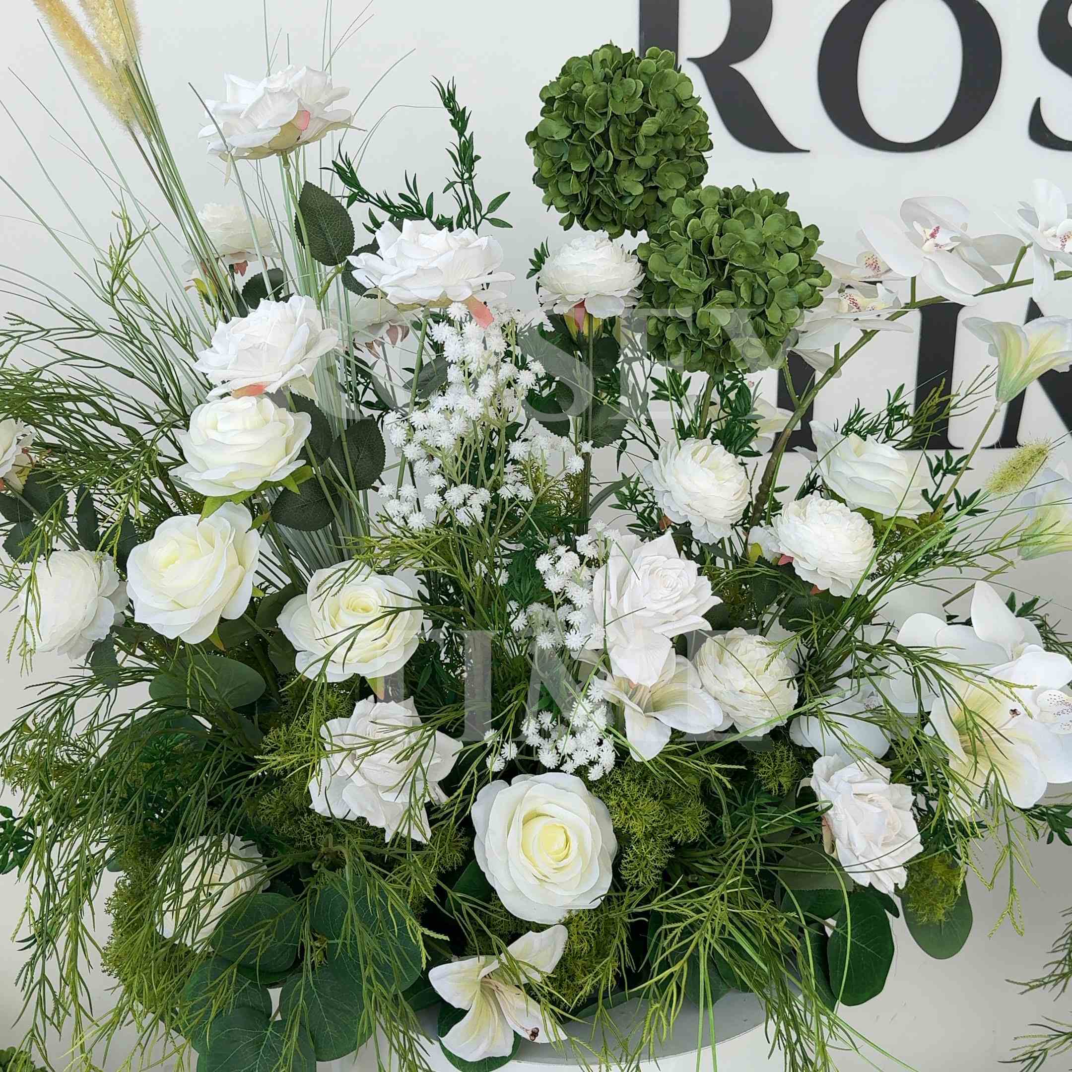 Roseytime 2026 Verdant Ivory Flower Set #RTS004