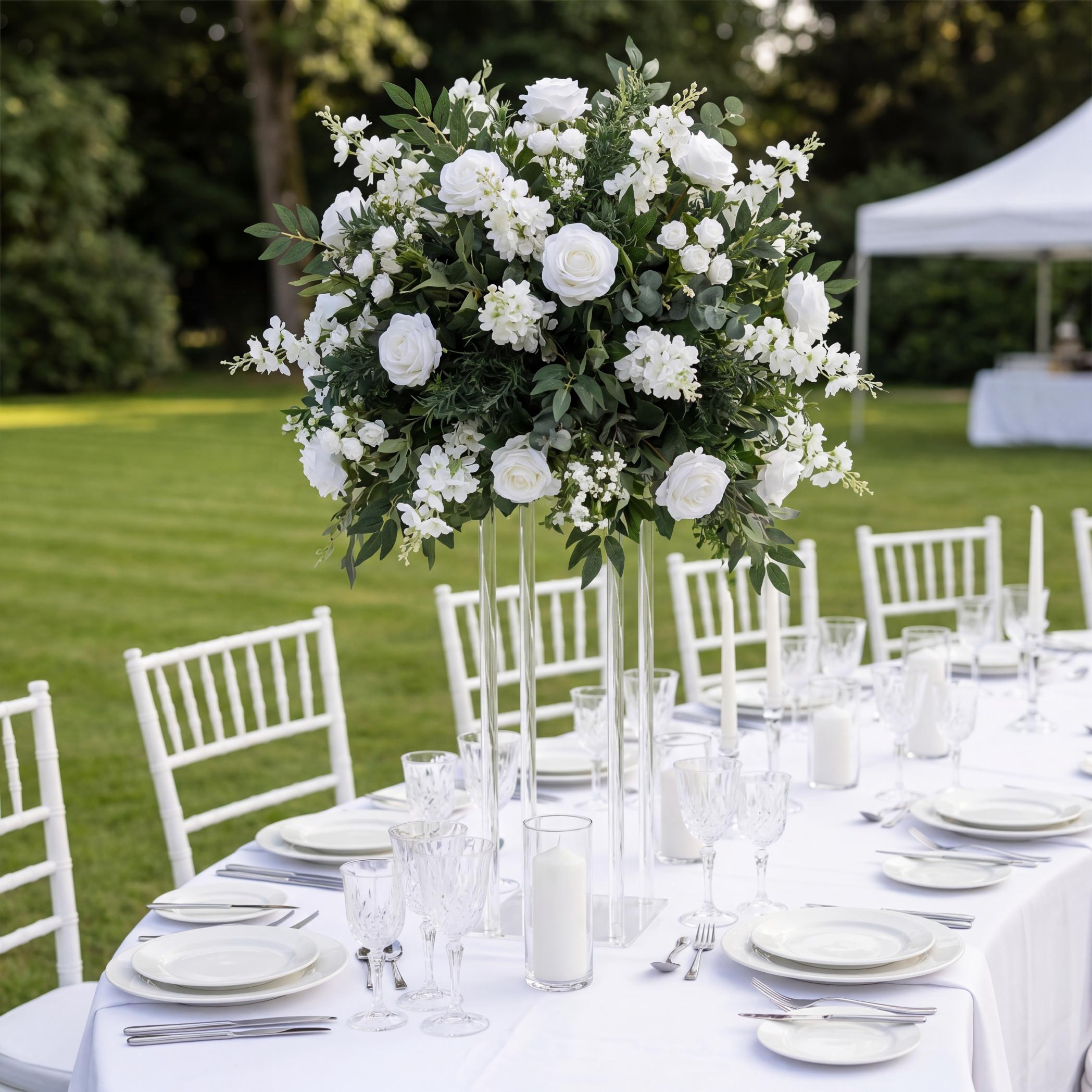 Roseytime White&Green Flower Ball Centerpieces #RTB117