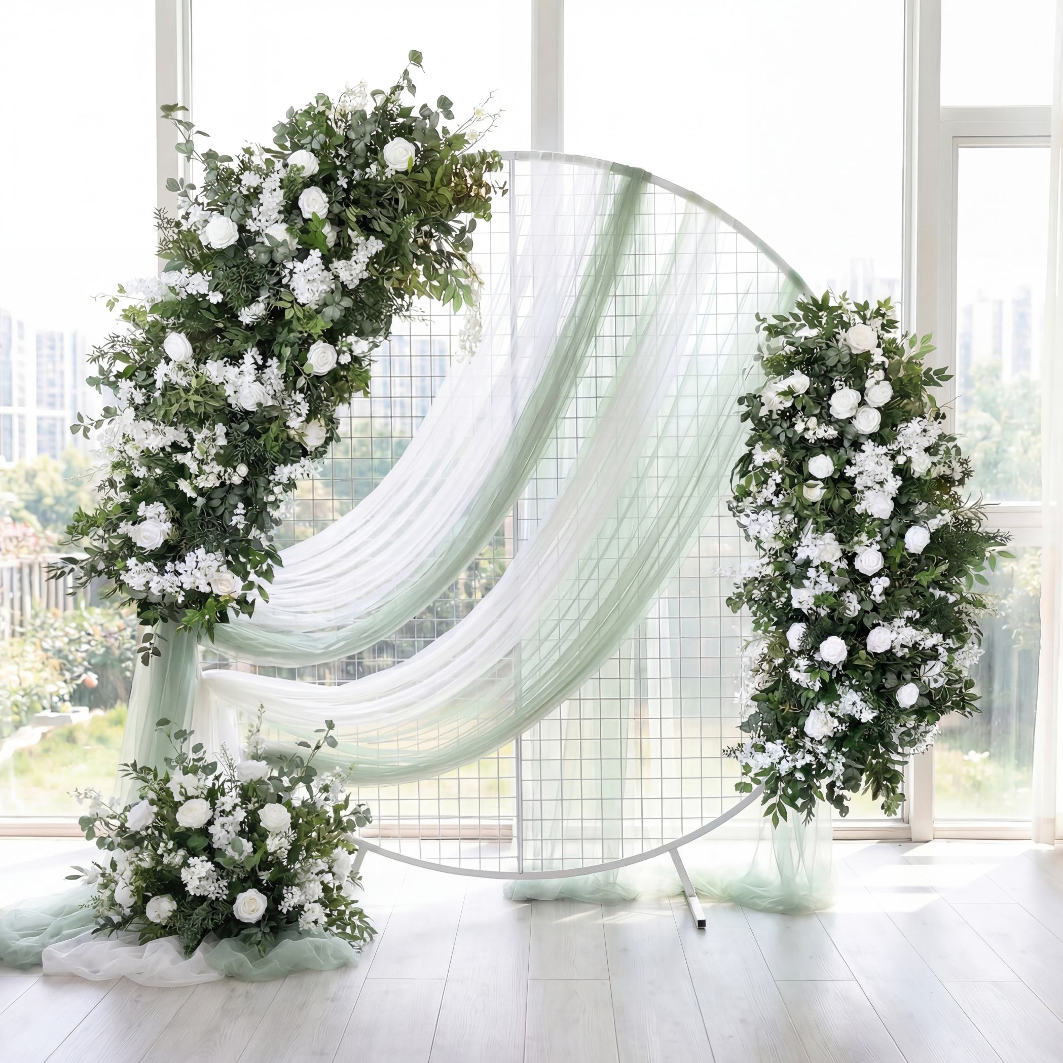 Roseytime White&Green Flower Set Flower Arch Arrangement #RTA452
