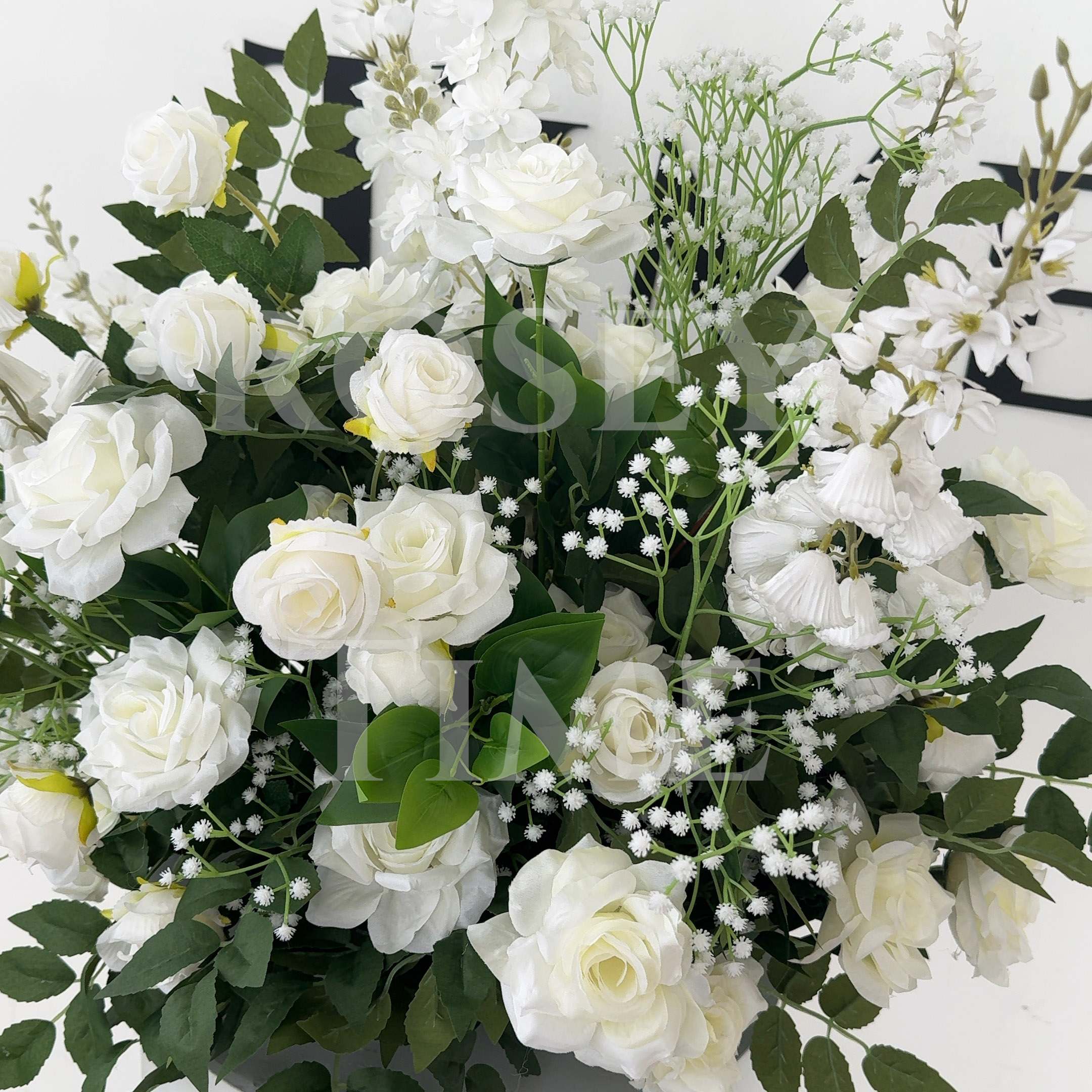 Roseytime Bianca Verde Floor Flower Wedding Aisle Arrangement #RTF012