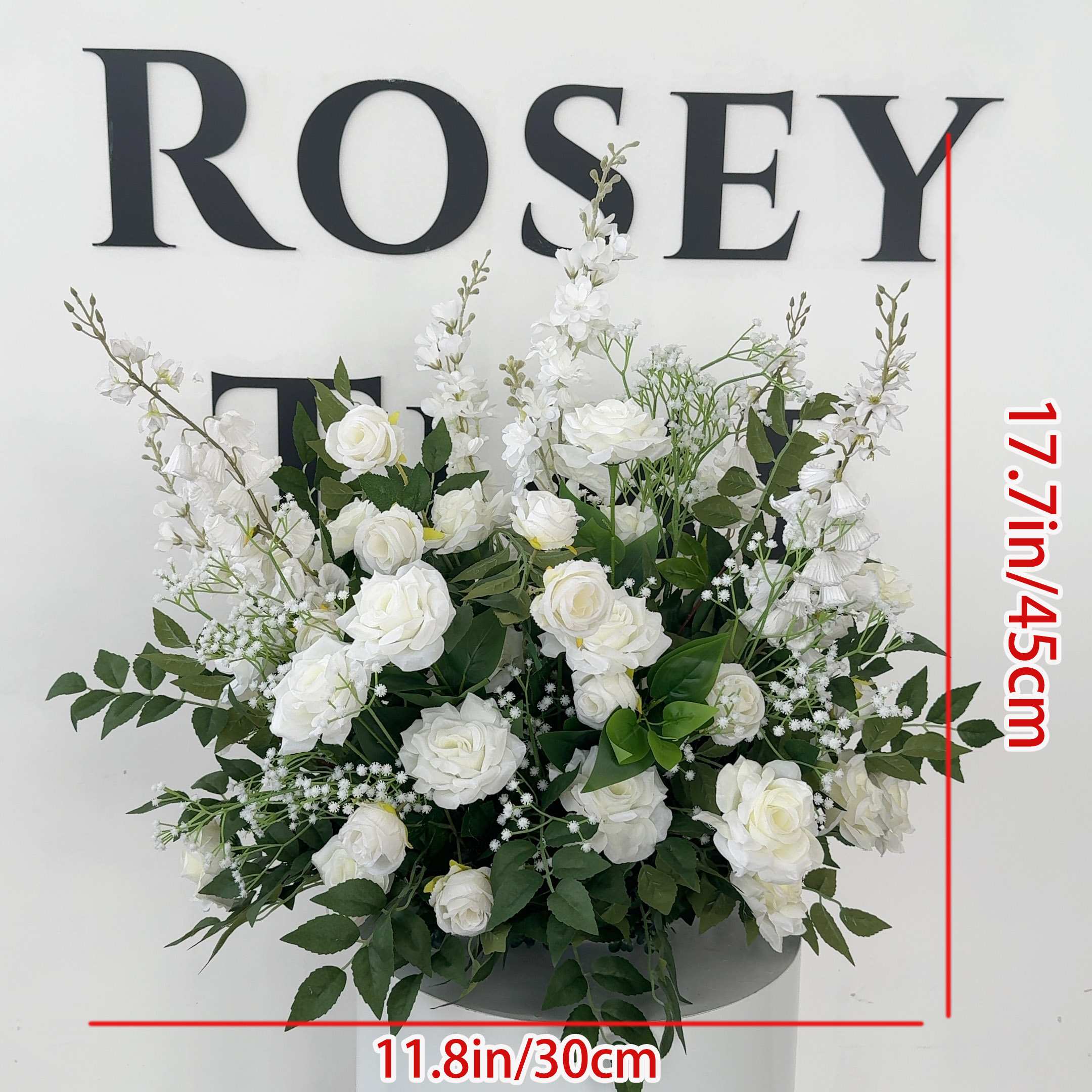 Roseytime Bianca Verde White&Cream Flower Set #RTS009