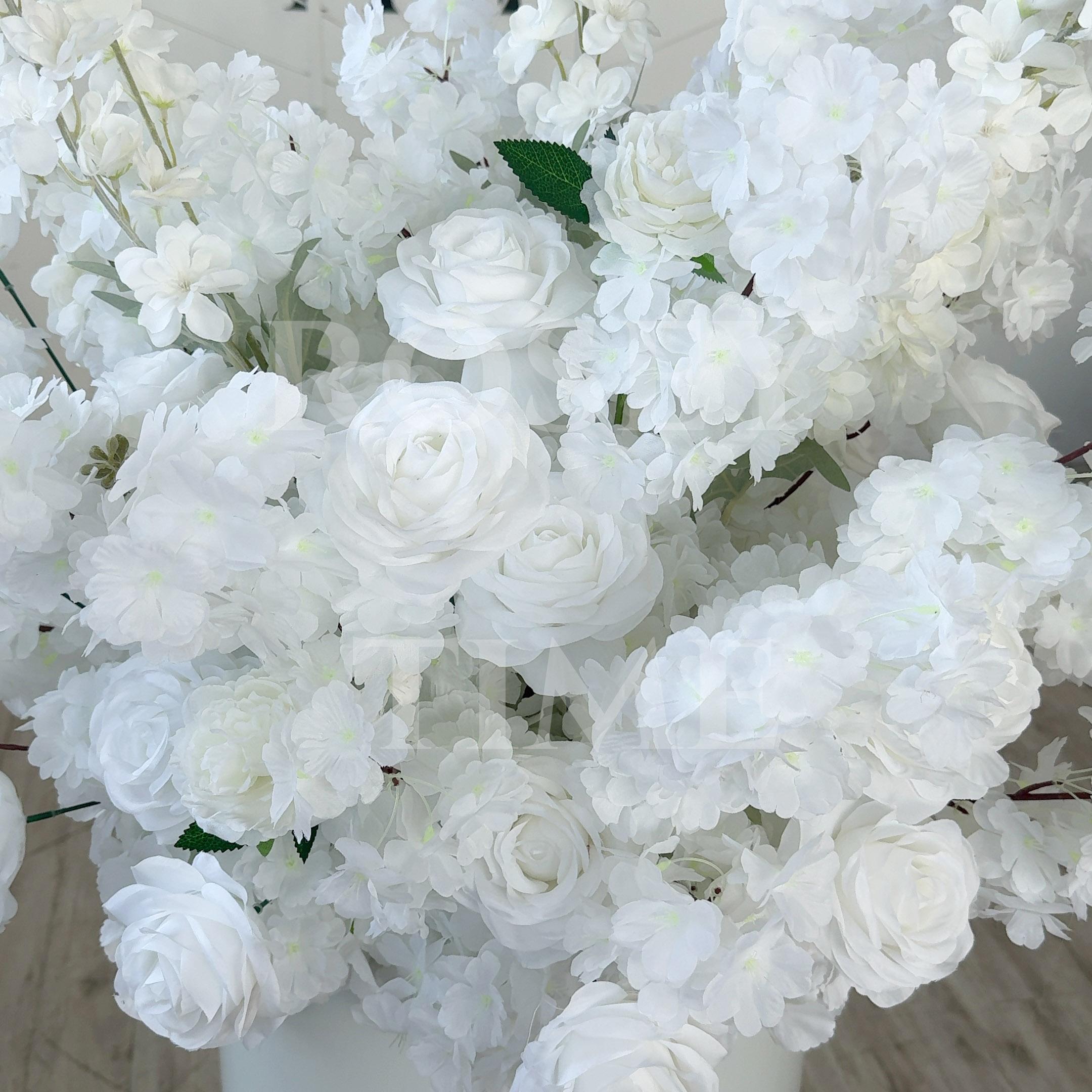 Roseytime White Floor Flower Wedding Aisle Arrangement #RTF025