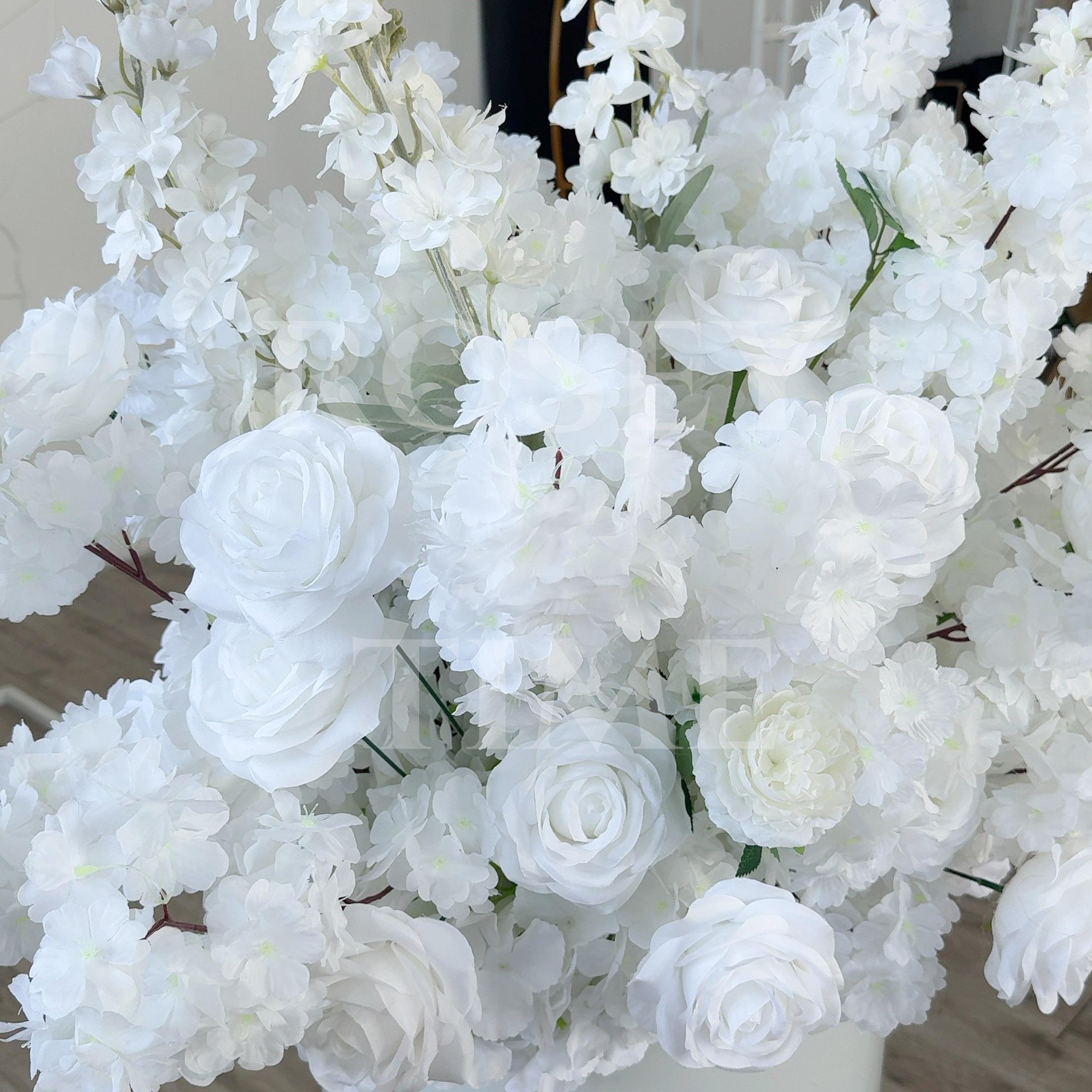 Roseytime White Floor Flower Wedding Aisle Arrangement #RTF025