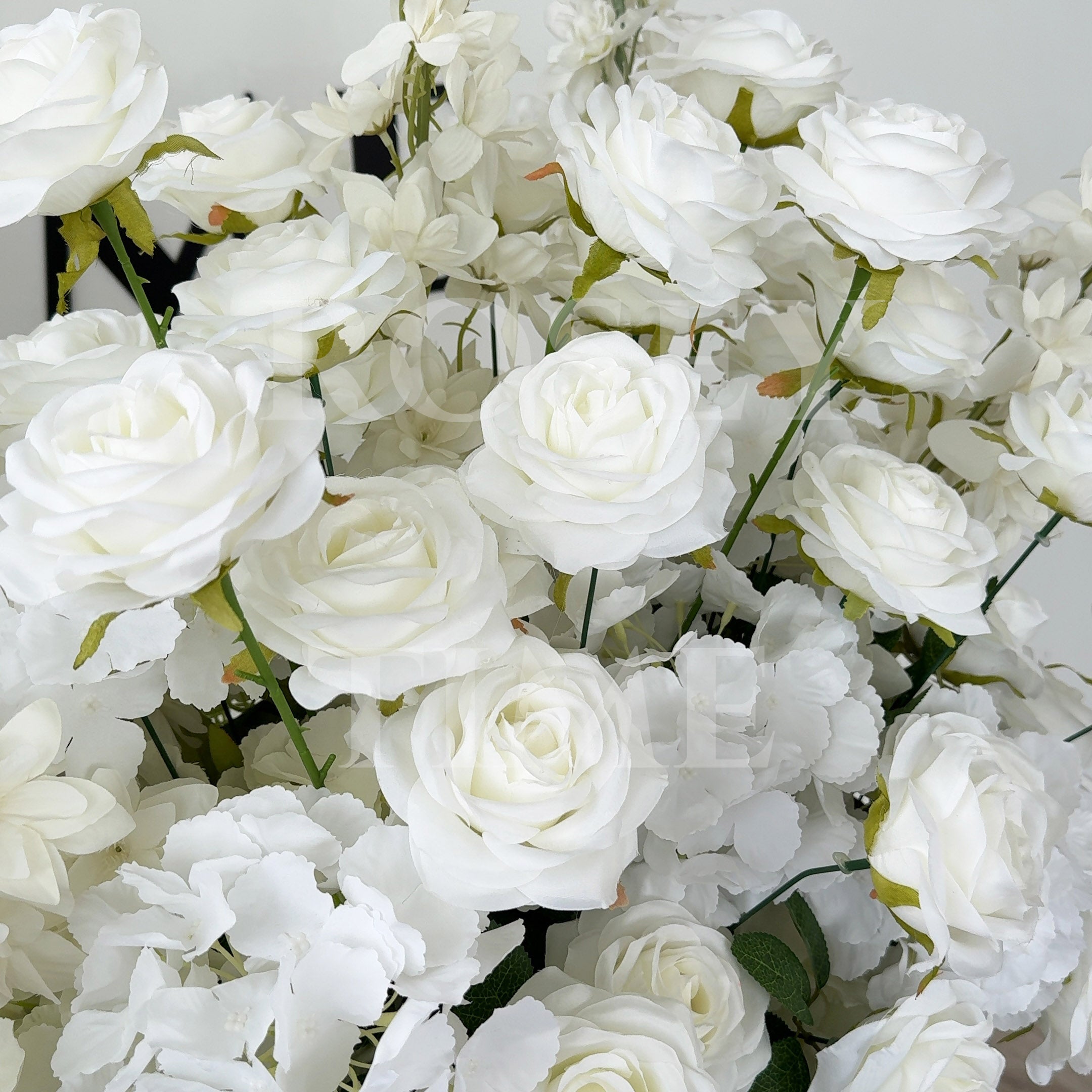 Roseytime White Rose Floor Flower Wedding Aisle Arrangement #RTF018