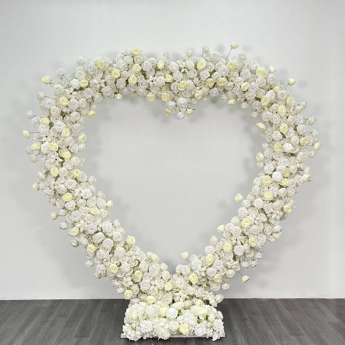 RoseyTime White Champagne Heart Flower Arches Set With Frame