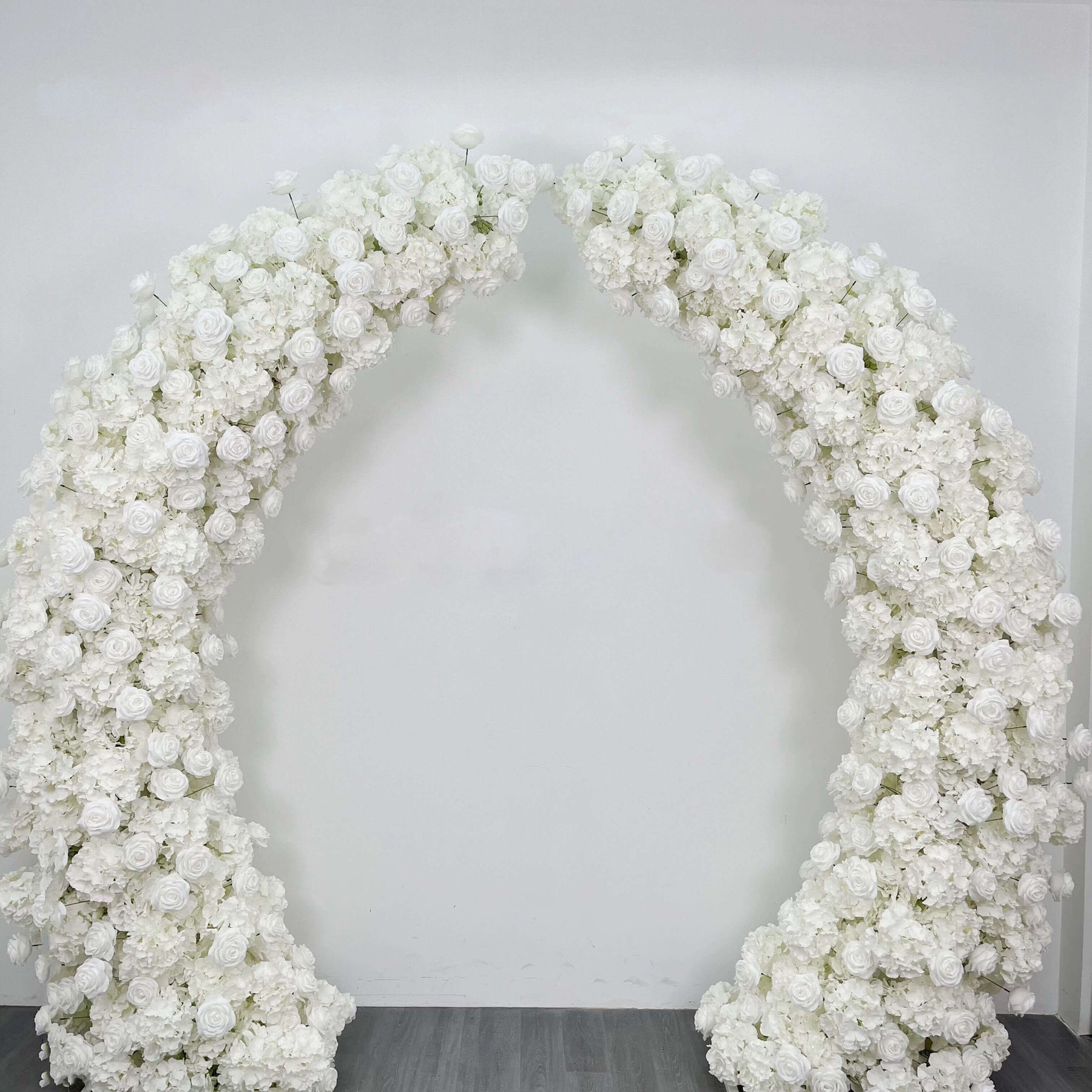 Roseytime Floral Pillars Arch White Rose Flowers with Frame #RTP030