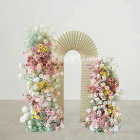 Roseytime Pink Flower Pillars Set with Frame #RTP041