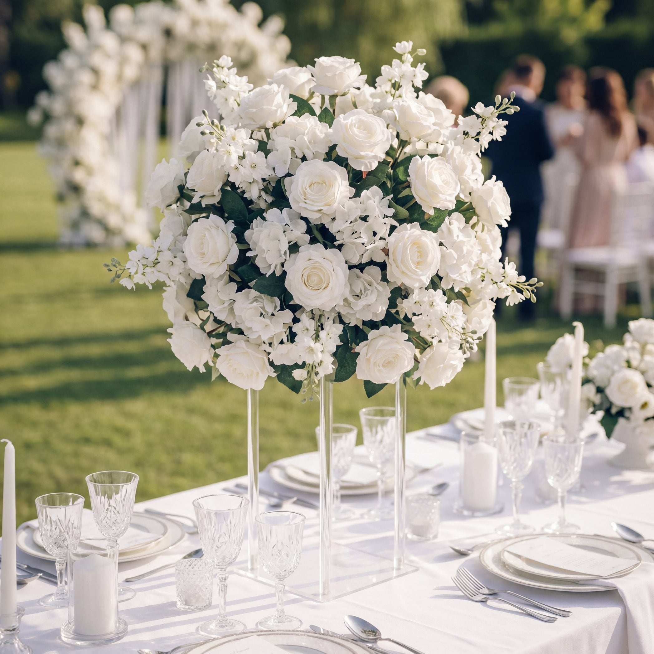 Roseytime White Rose Flower Ball Centerpieces #RTB116