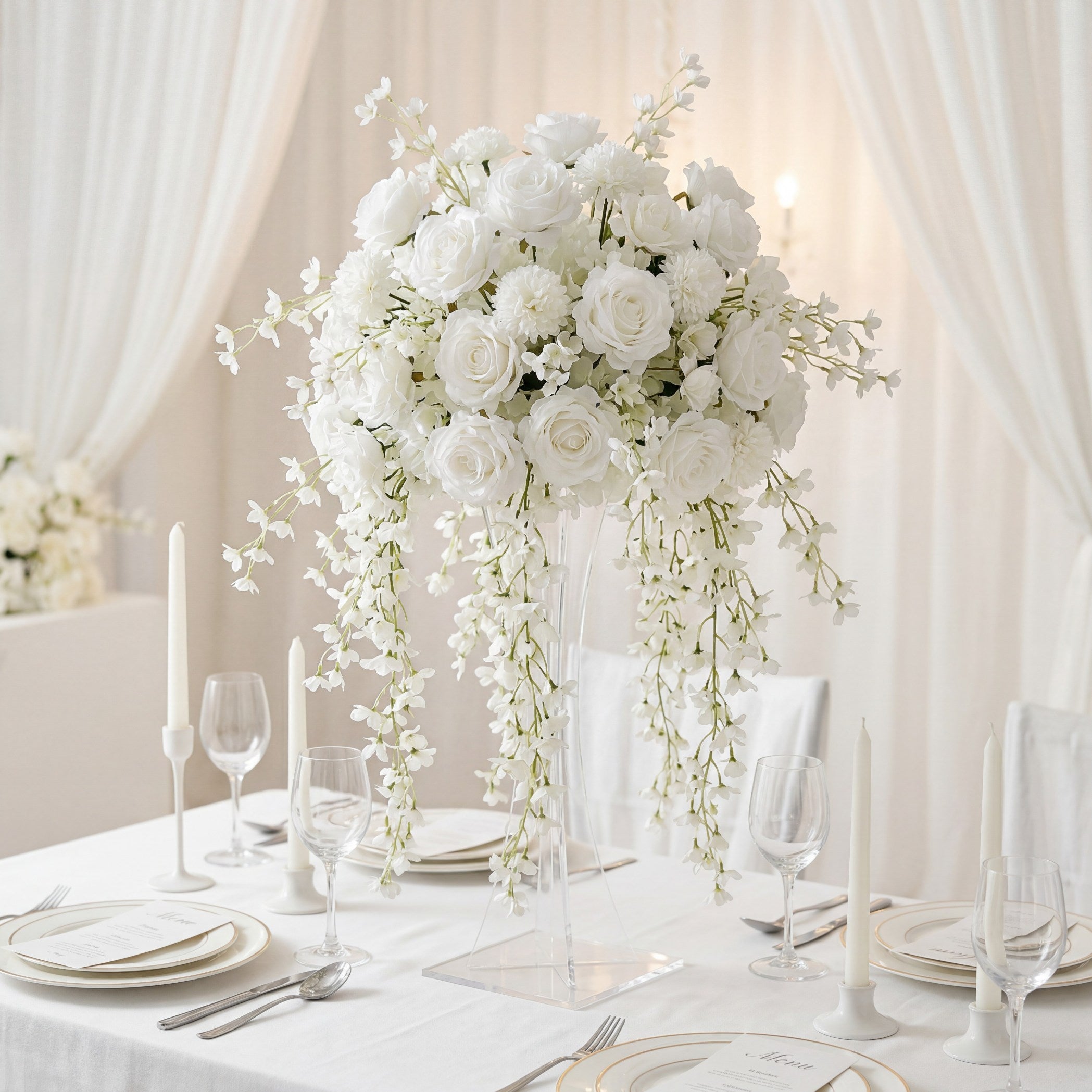 Roseytime White Rose Flower Ball Centerpieces #RTB127