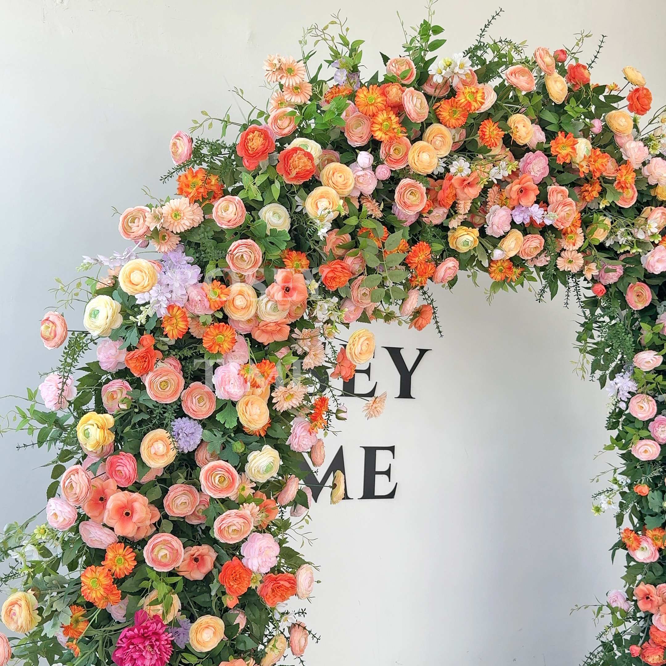 RoseyTime Wildflower Sunset Color Flower Arch n-shape Round Arch #RTA366