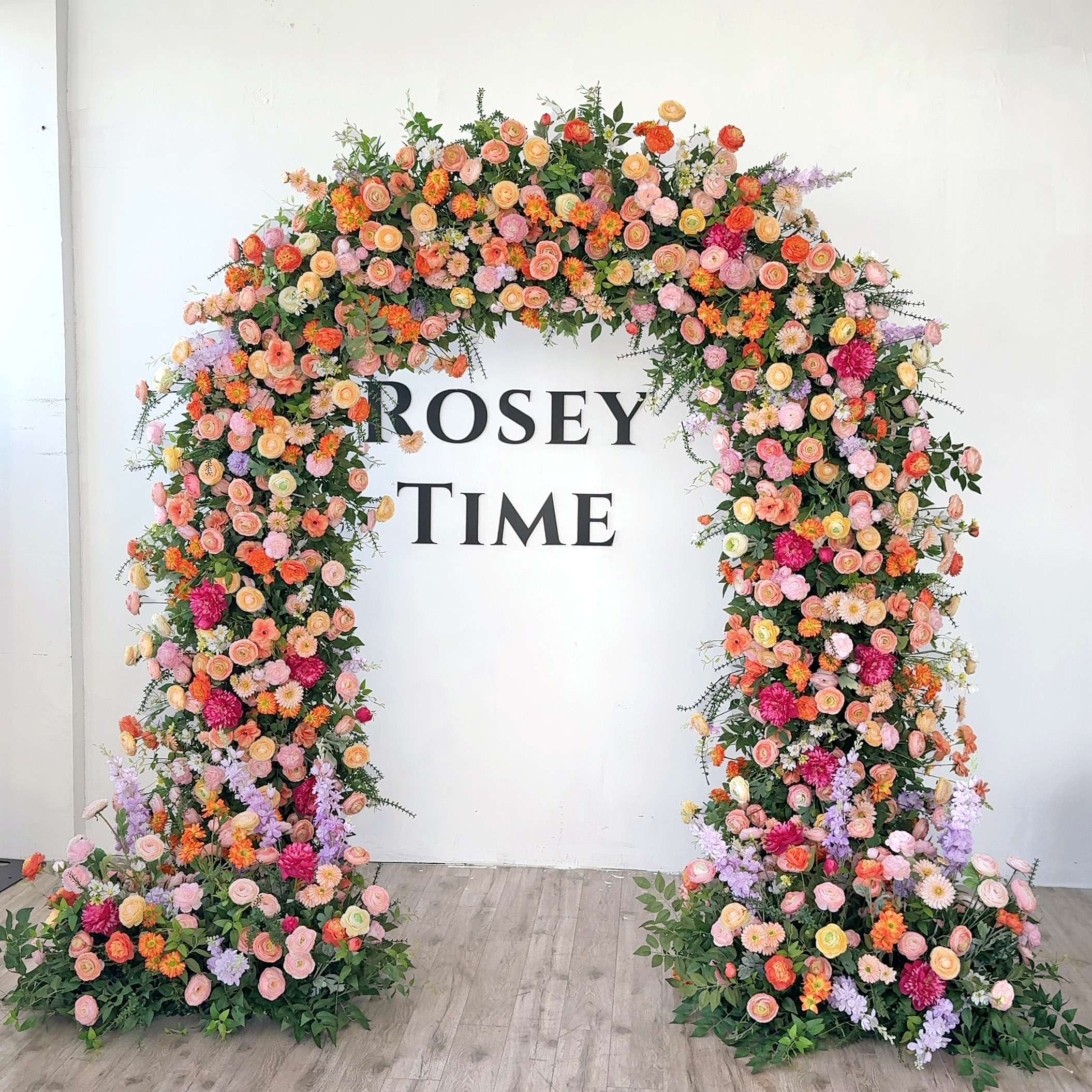 RoseyTime Wildflower Sunset Color Flower Arch n-shape Round Arch #RTA366