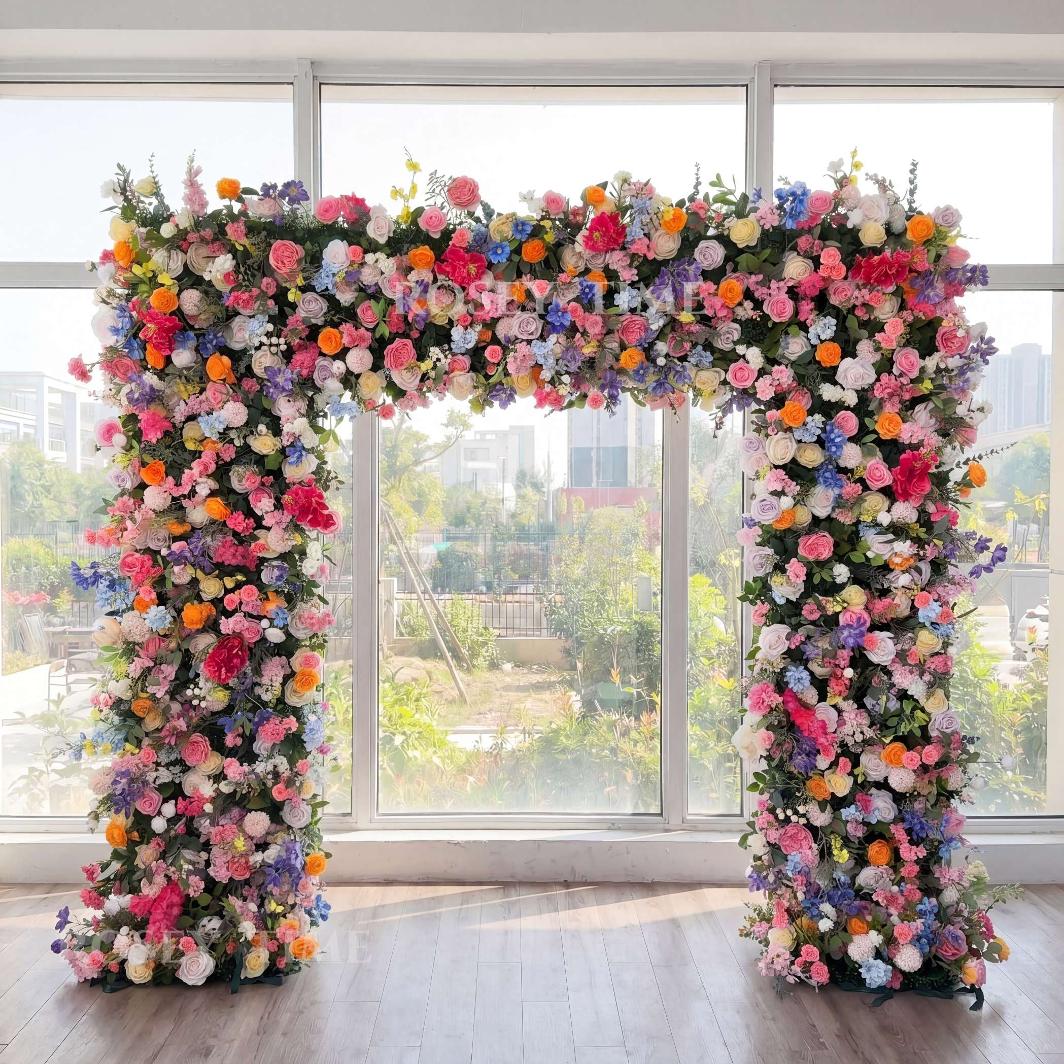 Roseytime Wild Flower Square Flower Arch Fabric Back#RTA471