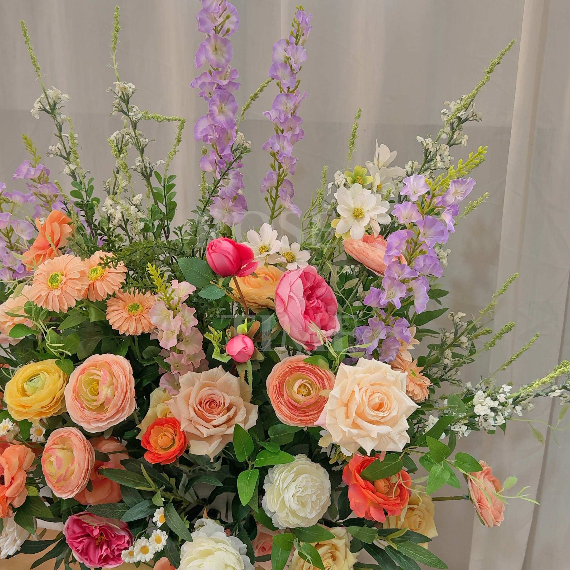 Roseytime Wild Flower Floor Flower Wedding Aisle Arrangement #RTF001