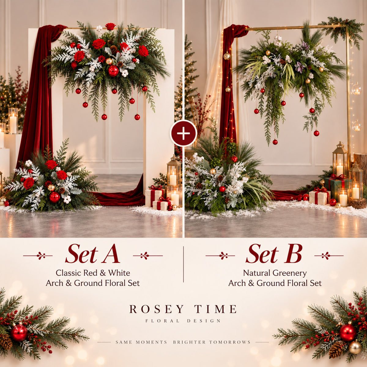 BOGO Sale: Christmas Flower Set #RTS036 +RTS035