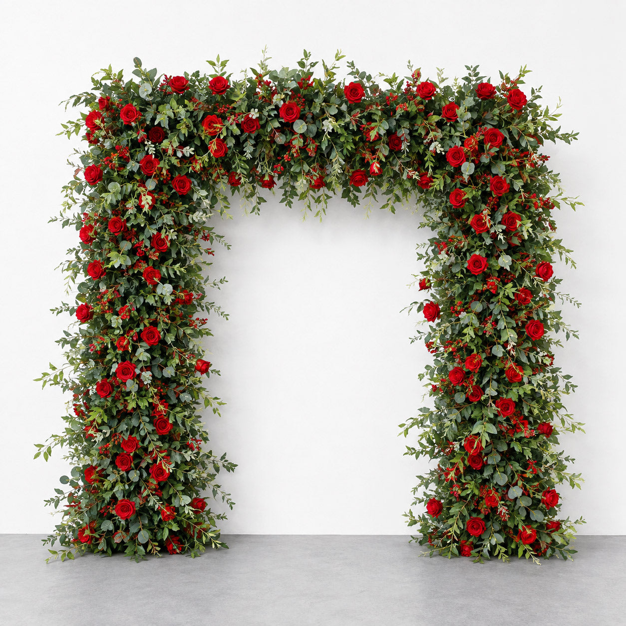 Roseytime Christmas Square Flower Arch Fabric Back#RTA511