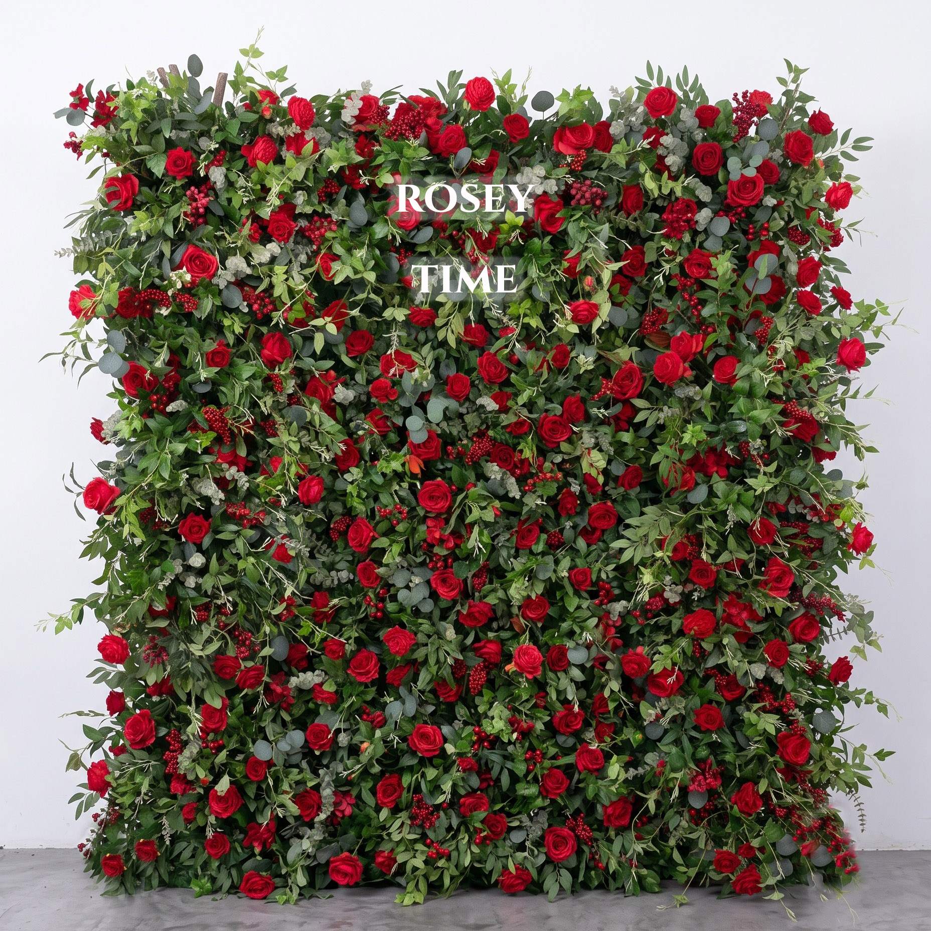 Roseytime 5D Christmas Flower Wall Roll Up Fabric Back #RTW463