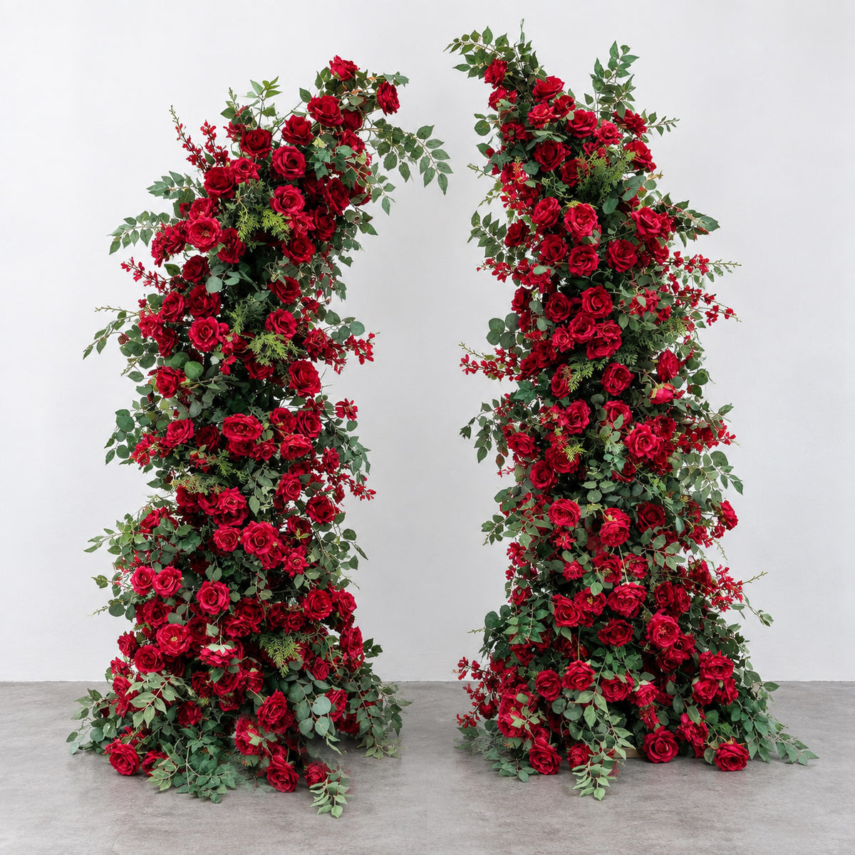 BOGO Sale: Christmas Red Rose Flower Pillars Arch with Frame #RTP164