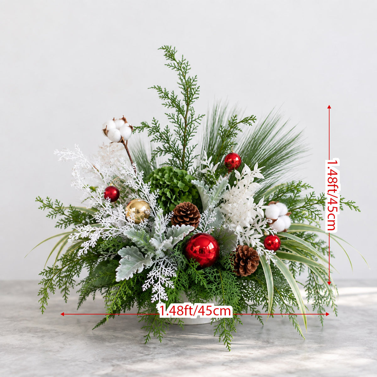 Roseytime Christmas Table Flower Arrangement #RTT048