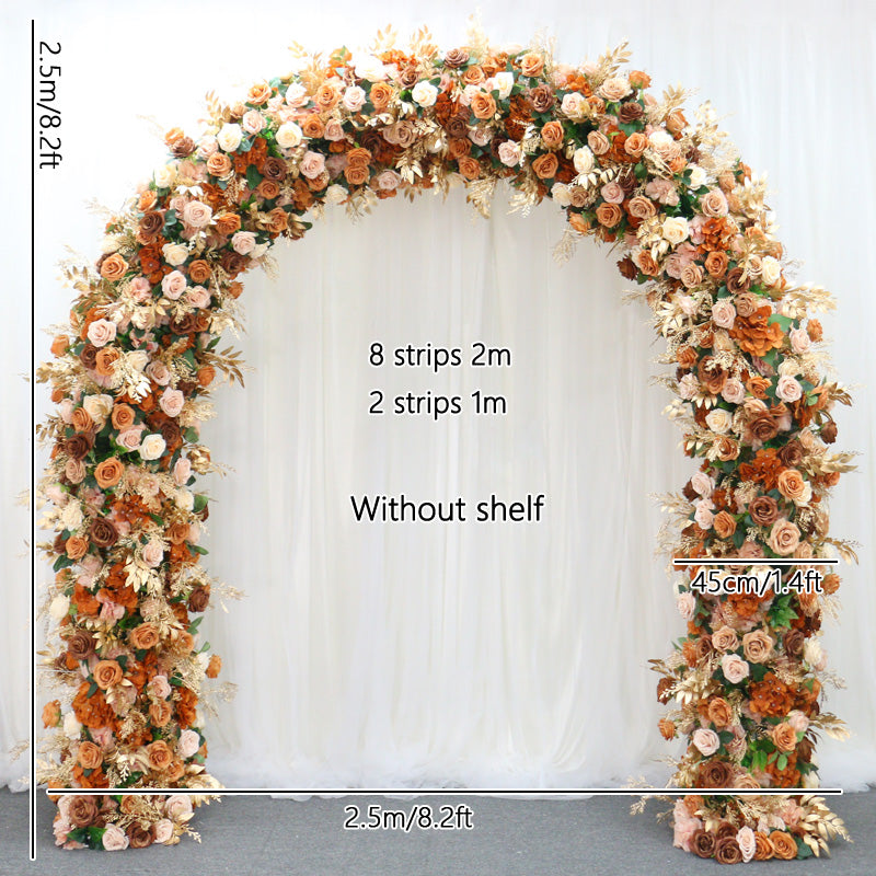 RoseyTime Artificial Flower Round Arch Fabric Back 8.2ftx8.2ft