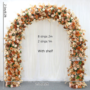 RoseyTime Artificial Flower Round Arch Fabric Back 8.2ftx8.2ft